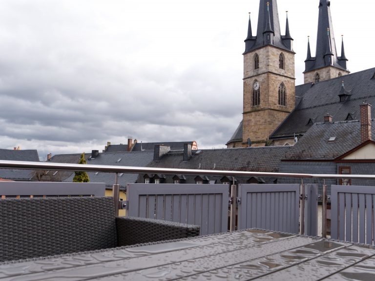 Die großzügige Terrasse des Apartments Boulevard XXL.