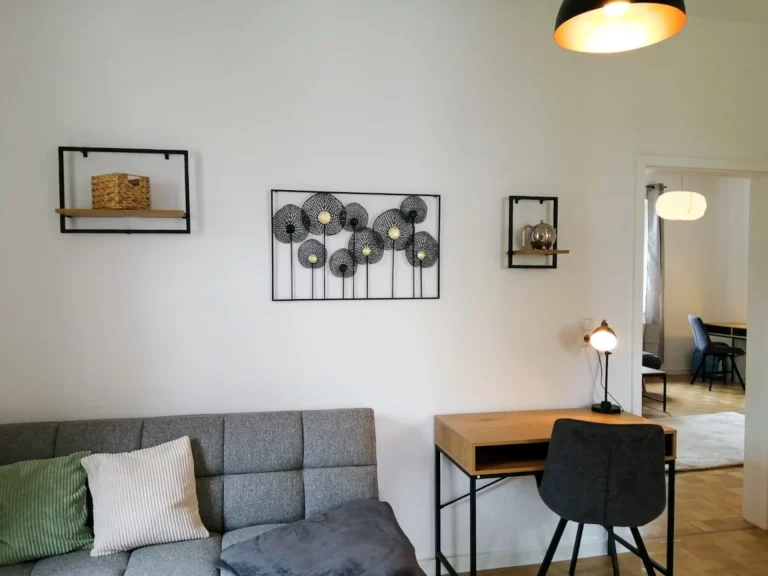 Wanddekoration im Apartment Südstadt, Zimmer 3.